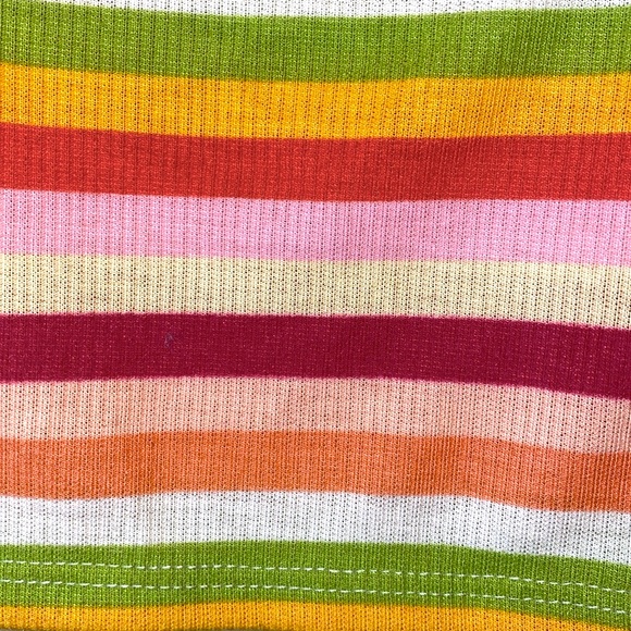 Forever 21 Rainbow Stripe Crop Tank Top, Size Medium - Picture 4 of 6